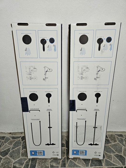 Grohe vitalio start shower system 250 MM,Nou cu baterie termostatată (Negru)