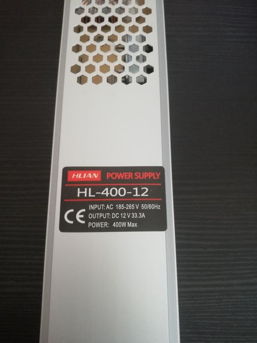 LED захранване лед лента 12v 400w SLIM без вентилатор НОВО осветление