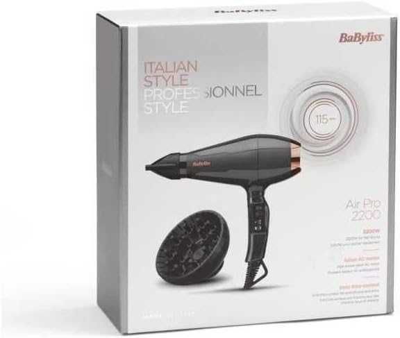 Сешоар за коса BaByliss Air Pro 6719DE с дифузер и AC мотор,  2200 W