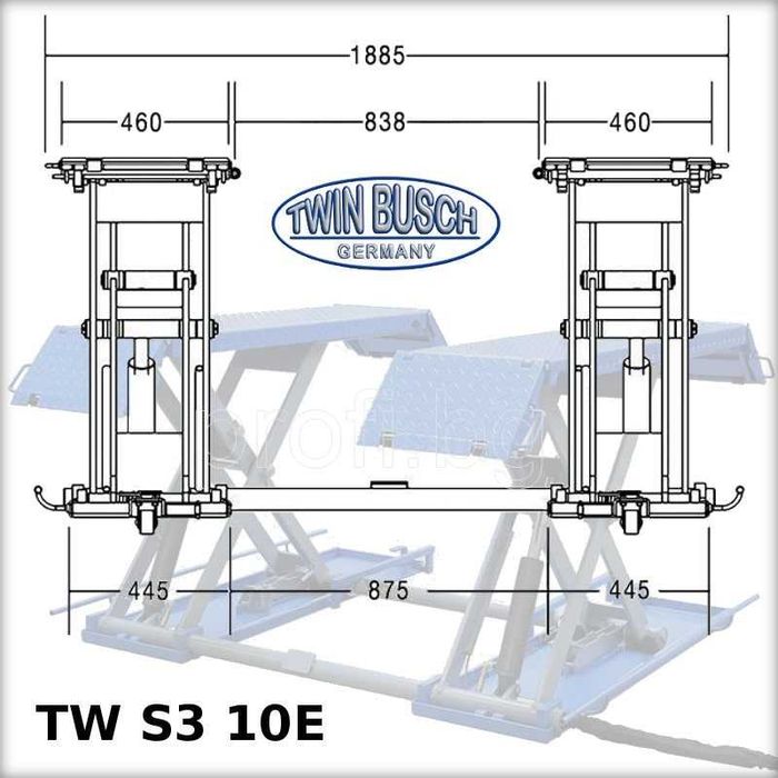 Ножичен подемник 3.0t TWIN BUSCH GERMANY