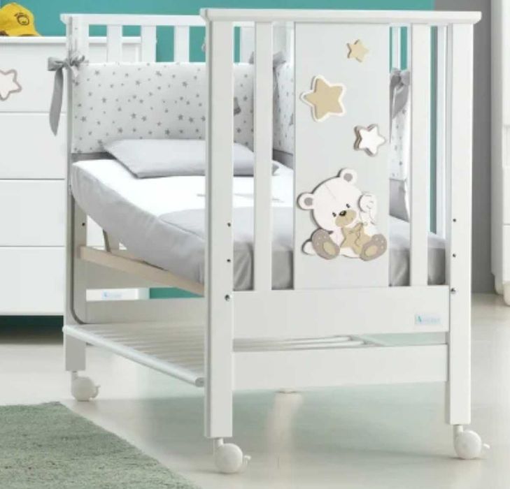 Patut Co-Sleeper Atasabil si suport Antireflux Lemn Fag Italia-CA NOU
