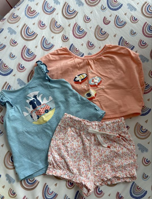 Дрехи за бебе момиче на Obaibi 62, 68, 74 и подаръци