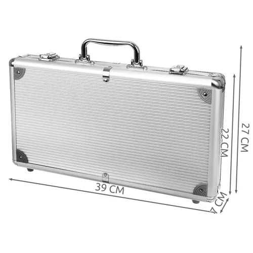 Покер комплект с 300 чипа и зарове в алуминиев куфар