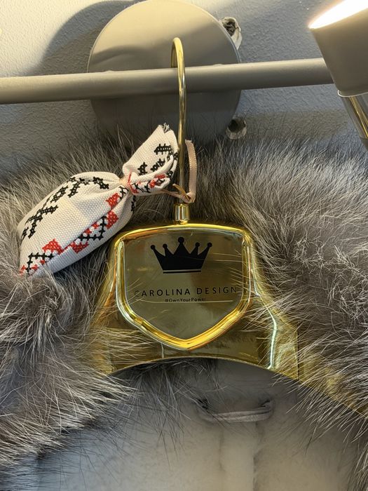 Haină de blană naturală de miel și vulpe de la Carolina Design