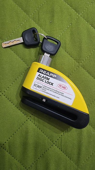 Cilindru de blocare cu alarma 110 DB, Reapp, pentru biciclete si moto