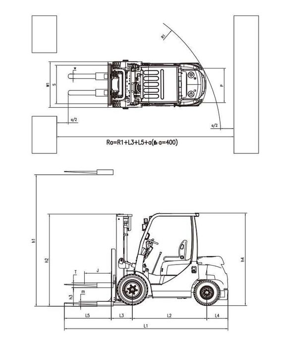 Погрузчик вилочный, кара, 3 тн.