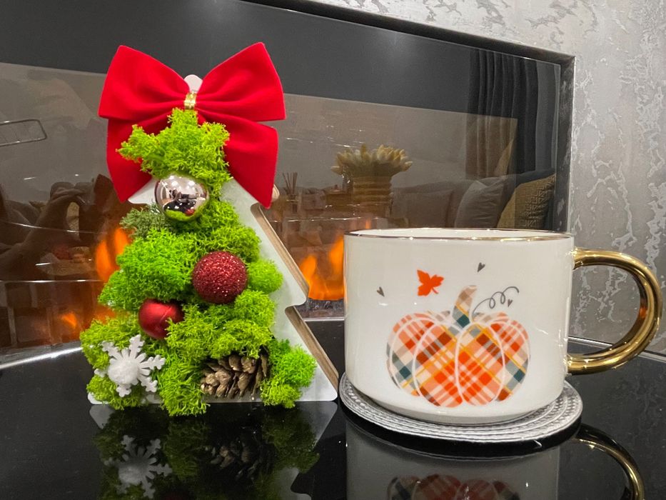 Коледна декорация със скандинавски мъх