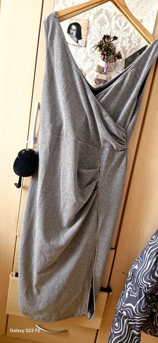 Rochie superba argintie de seara mar 44 46