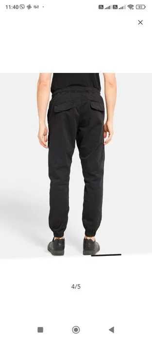 Уникален карго панталон Brave Soul W30 W32 W34 черен долнище