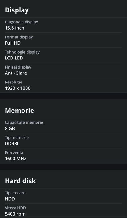 Laptop Acer Aspire i5 8GB RAM GEFORCE 2GB dedicat