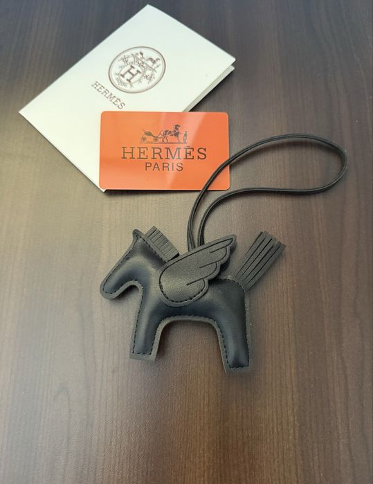 Hermes конче аксесоар за чанта от естествена кожа