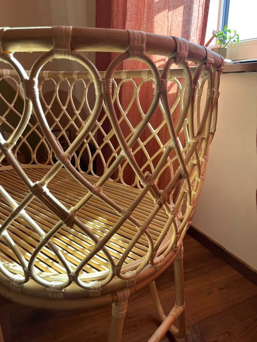 Patut de bebe ratan MA Kids Furniture + saltea Zara Home