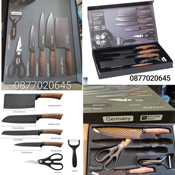 Комплект кухненски ножове 6 части. Много остри. Made for Germany. Germ