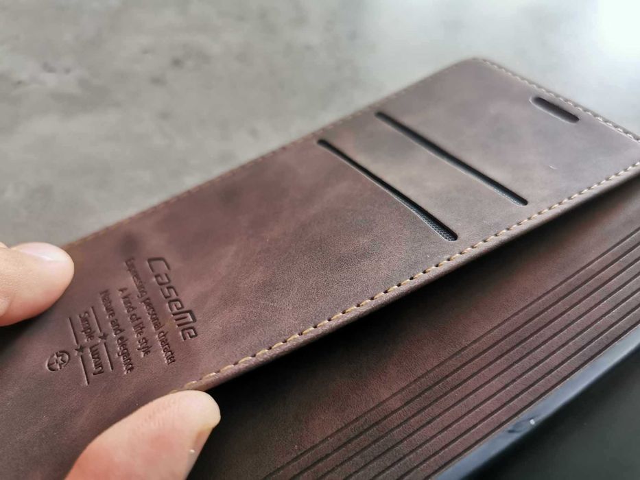 Husa piele de calitate pentru Samsung iPhone Oppo Xiaomi tip carte