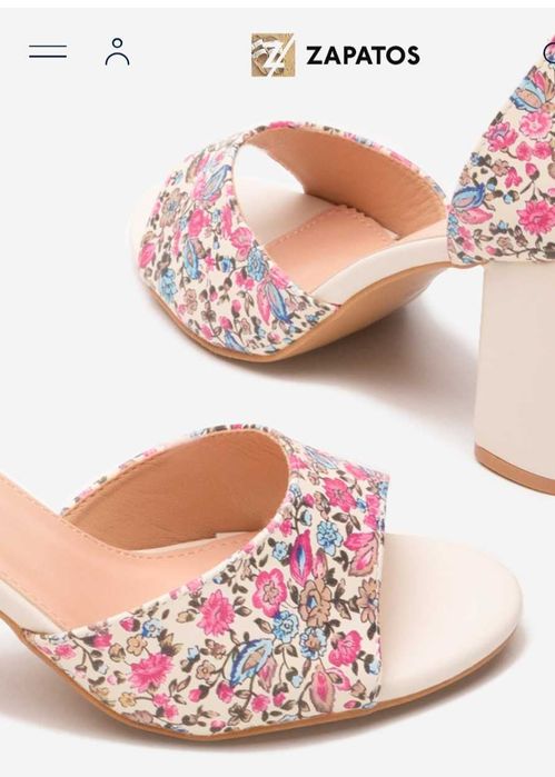 Sandale bej cu toc 38, noi