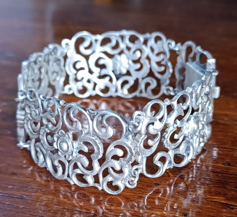 Серебряный браслет 925 проба Европа 60е годы .