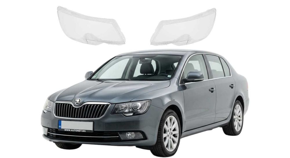 Стъкла за фар Skoda SUPERB II 2008-2016, Преди фейс и фейслифт Суперб 2