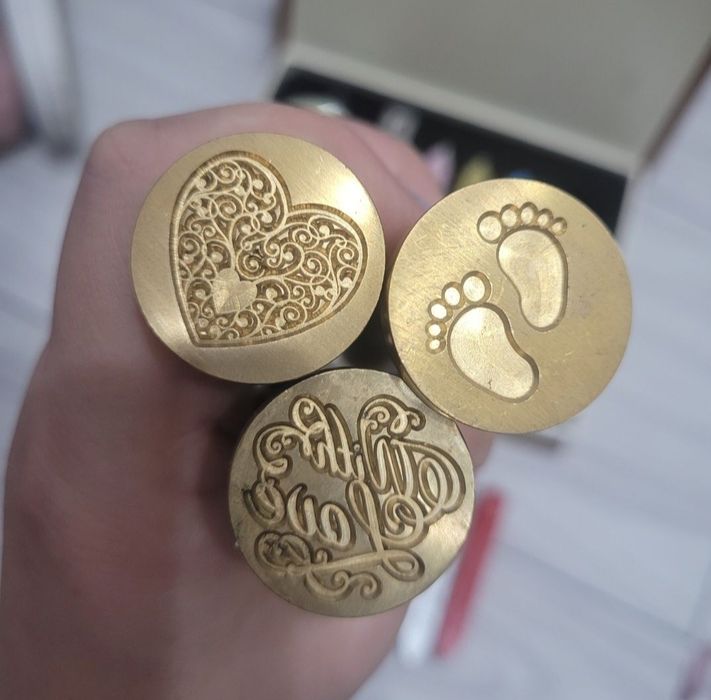 Set stampila sigiliu cu ceara si lumanari