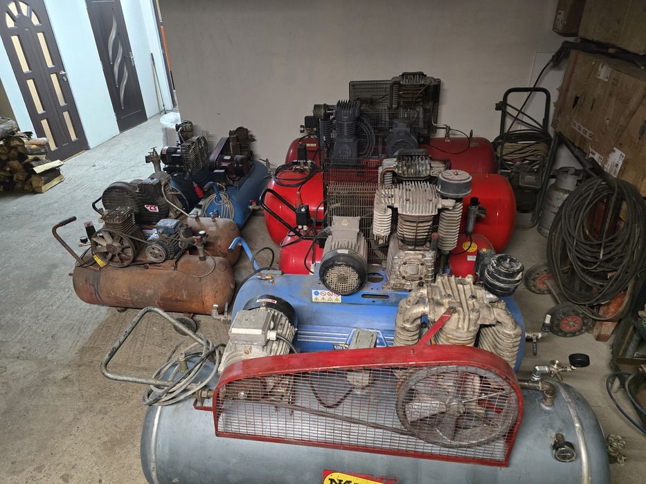 Compresore aer 100,150,270,300,500 litrii in perfectă stare de funcțio