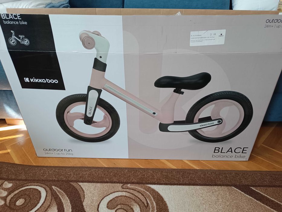 Колело баланс KikkaBoo - Blace - чисто ново, розово, за дете 2-5 г.
