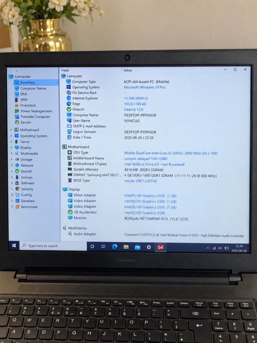 Laptop Lenovo IdeaPad 100-15IBD i3, SSD 128GB, 4GB RAM, 15.6”, Windows – elevi, Office, internet | Schimb desktop