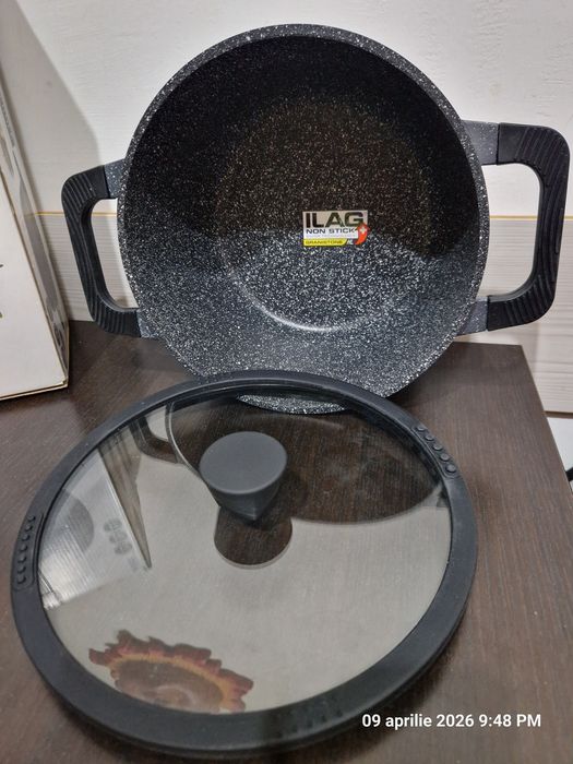 Oală 4L ,aluminiu cu învelis de granit
