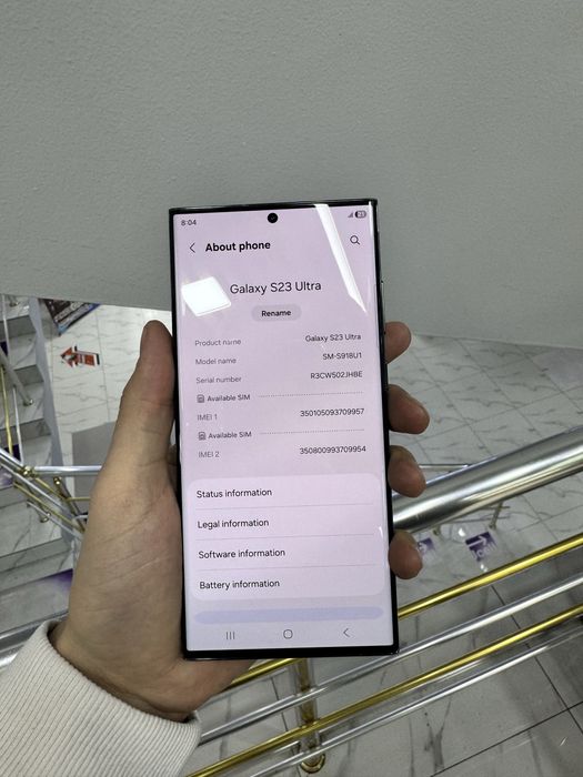 Samsung s23 ultra yangidey  orginalt karobkali registrasiya bulgan