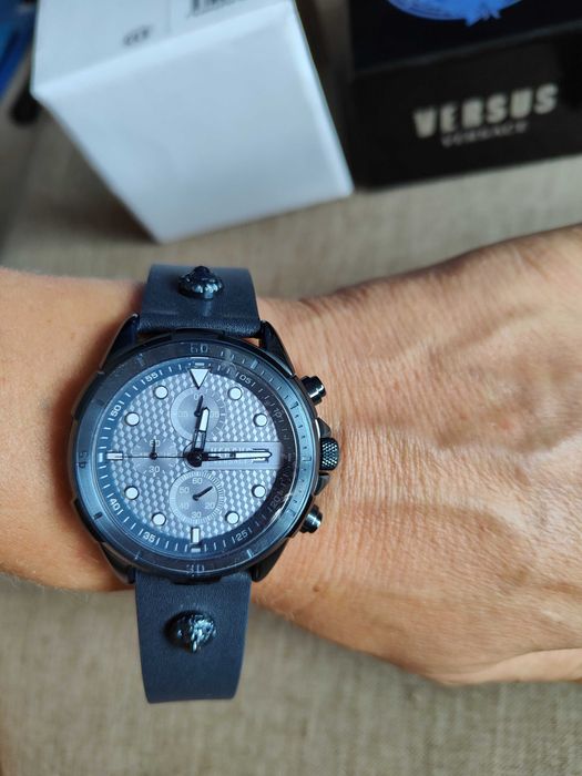 Ceas VERSUS VERSACE Chronograph VSPLP0319 Navy/Navy-produs nou