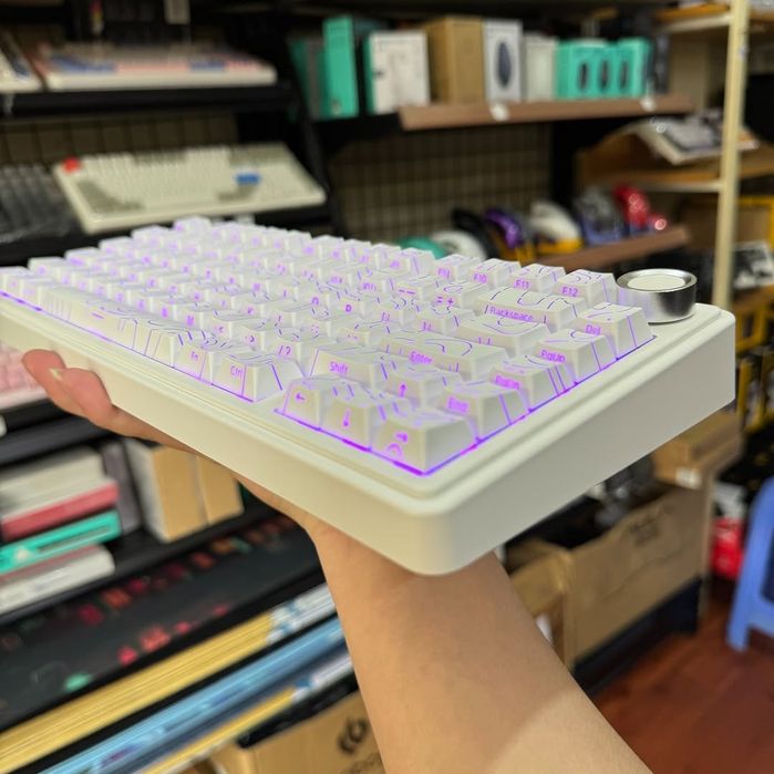 Aula f75 rgb white Беспроводная Механическая Клавиатура