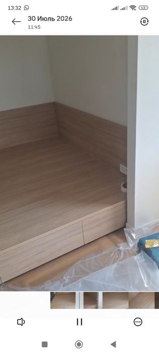 Кровать угловая с ящиками