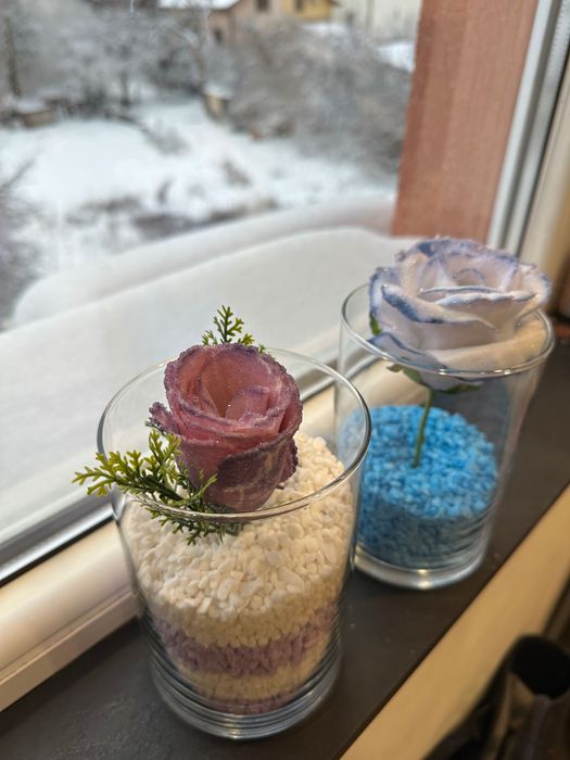 Ръчно изработени кристализирани рози