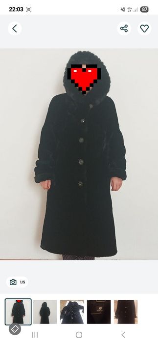 Зимний пуховик воротник норка и Мутон Шуба