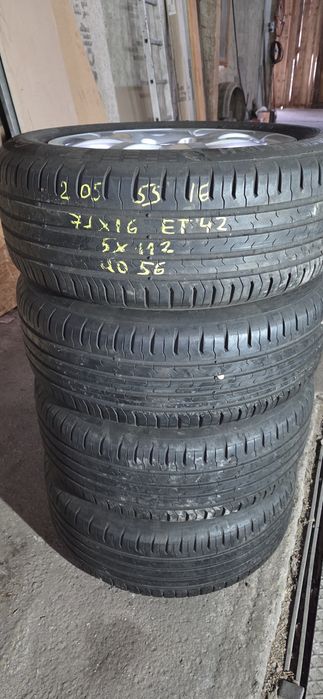 VW,AUDI джанти със летни гуми 205/55/16  7J×16  ET42  5×112 цо56,6