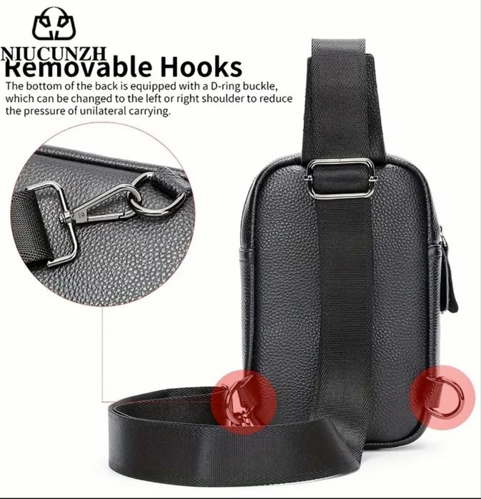 Мъжка елегантна и компактна дисплей чантичка /Премиум естествена кожа!