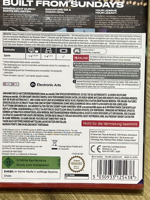 Jocuri Nintendo Switch 2    Madden 26