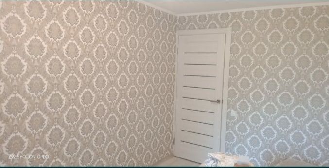 Обои, закатка, левкас