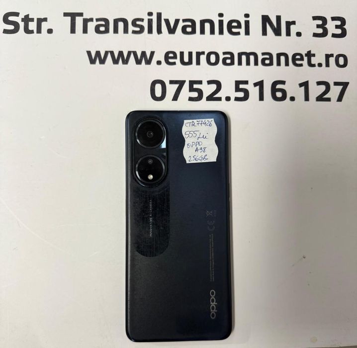 OPPO A98 5G, 256GB, 8GB RAM, Dual SIM, Cool Black -T-