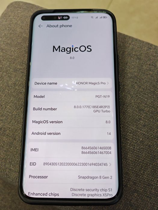 Honor magic 5 pro 12gb/512gb