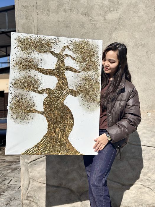 Картина «Денежное Дерево»Для Подарка,На Новоселье, Ручная Работа,