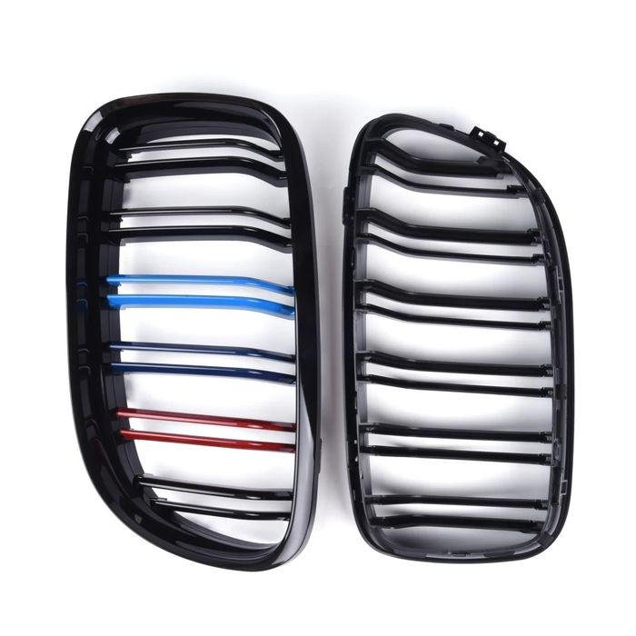 Grile Duble Bmw E90 E91 FL 2008-2012 Negru lucios Culori M