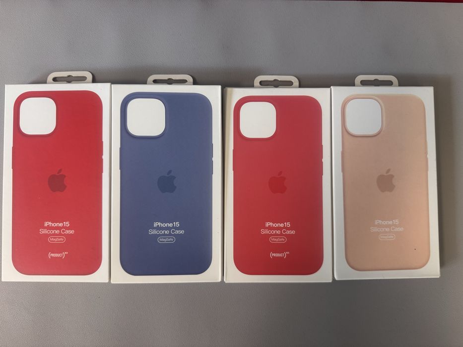 Промоция!Силиконов калъф iPhone Silicone 15/15Pro/15 Pro Max MagSafe
