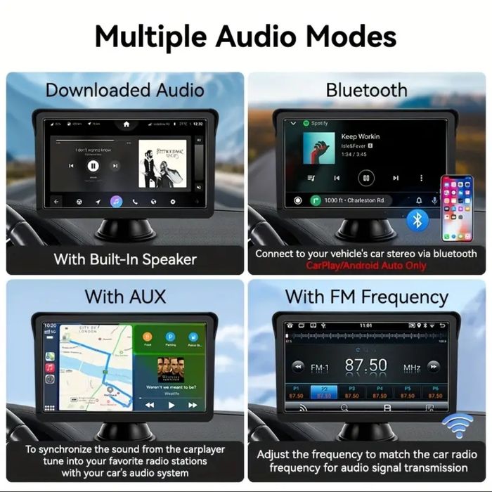 Car player montare parbriz