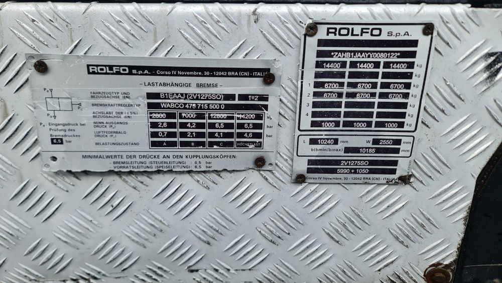 Vand remorca transportor ROLFO SILVA 2007