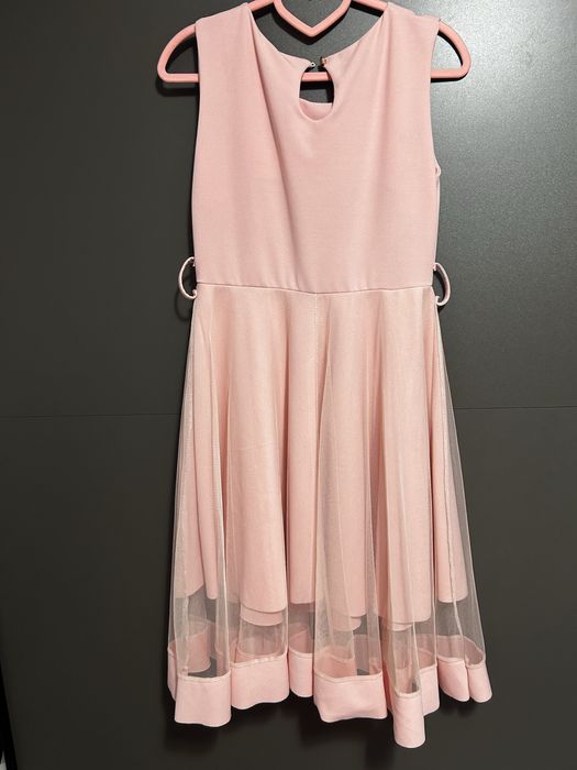 Официална розова рокля