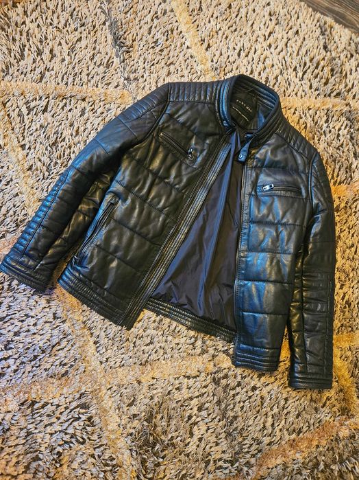 Geaca Jacheta de piele naturala Zara Man M