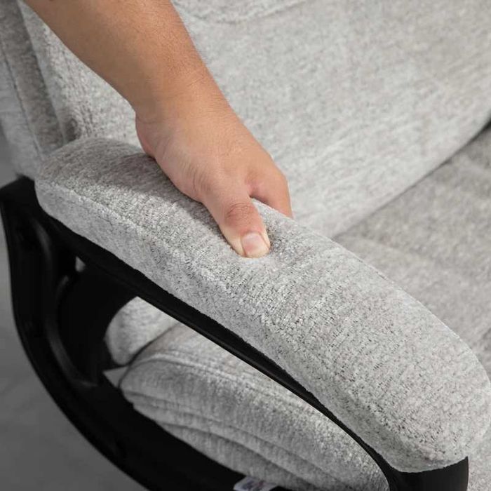 Офис стол HOMCOM, стол за бюро, въртящ се, функция люлеене