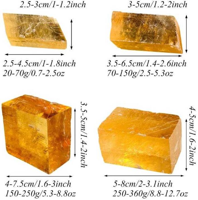 Calcite Естествен Кристал Медено Оранжев Калцит Жълт Калцит Минерал