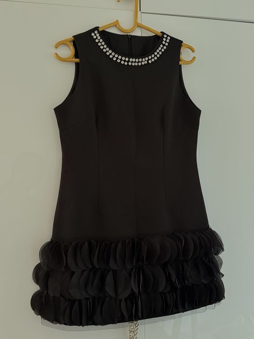 Черное вечернее короткое платье