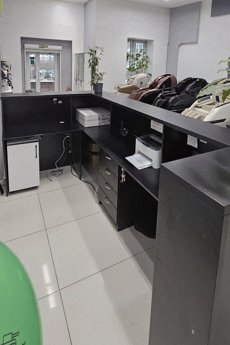 Ресепшн угловой чёрный