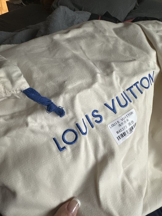 Голяма Кожена Дамска чанта Louis Vuitton Бяла-Черна